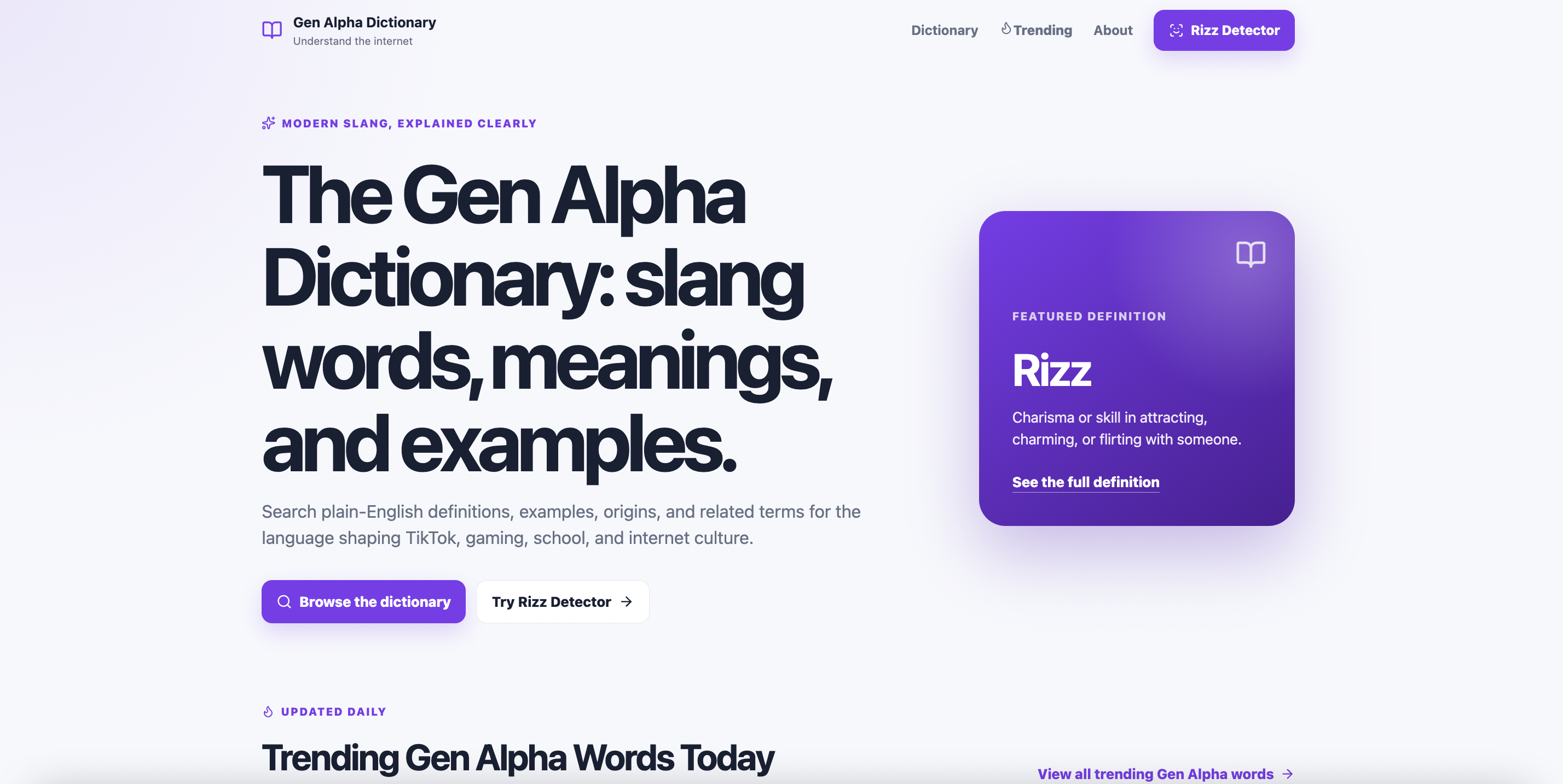 Gen Alpha Dictionary screenshot 1