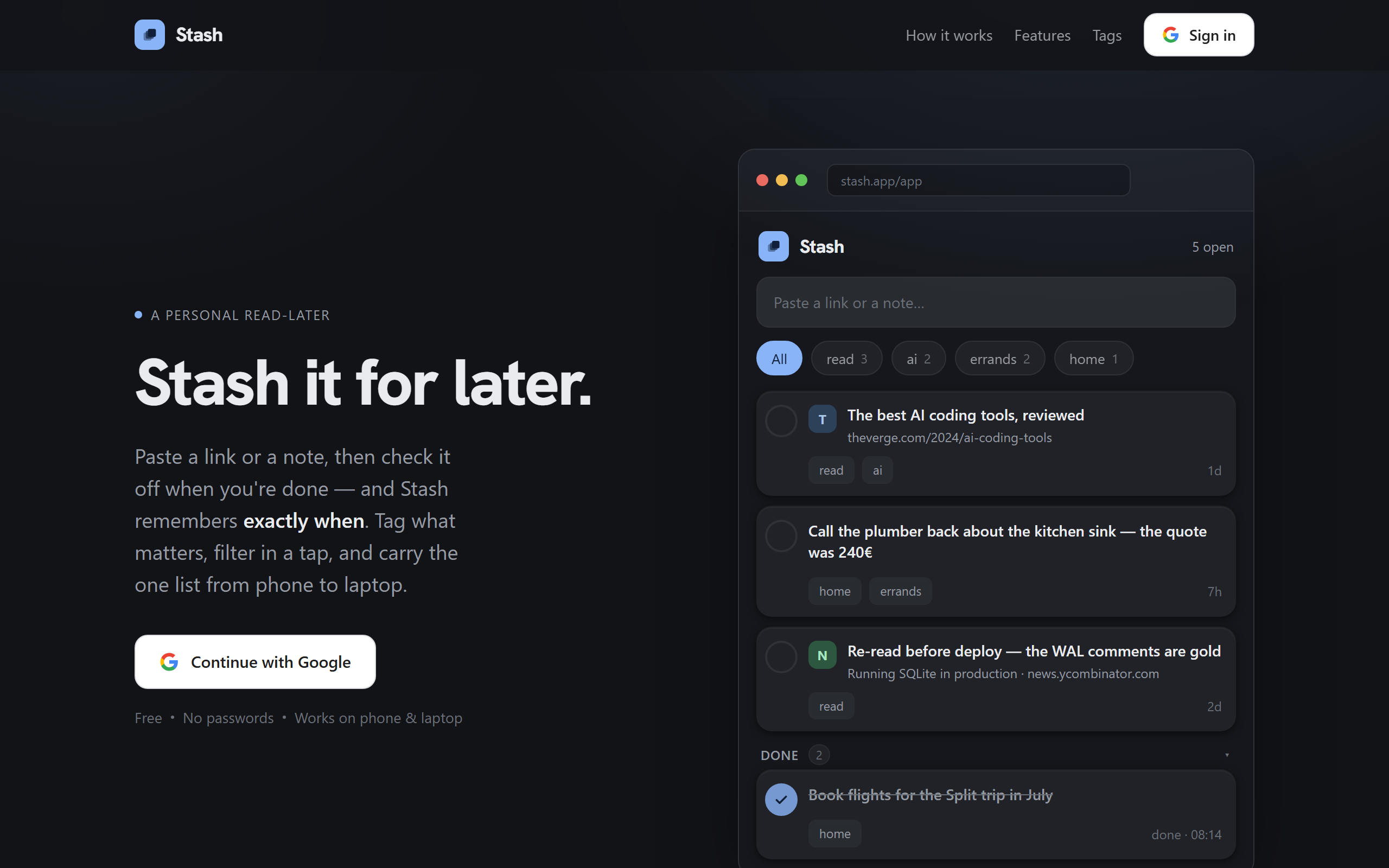 Stash screenshot 1