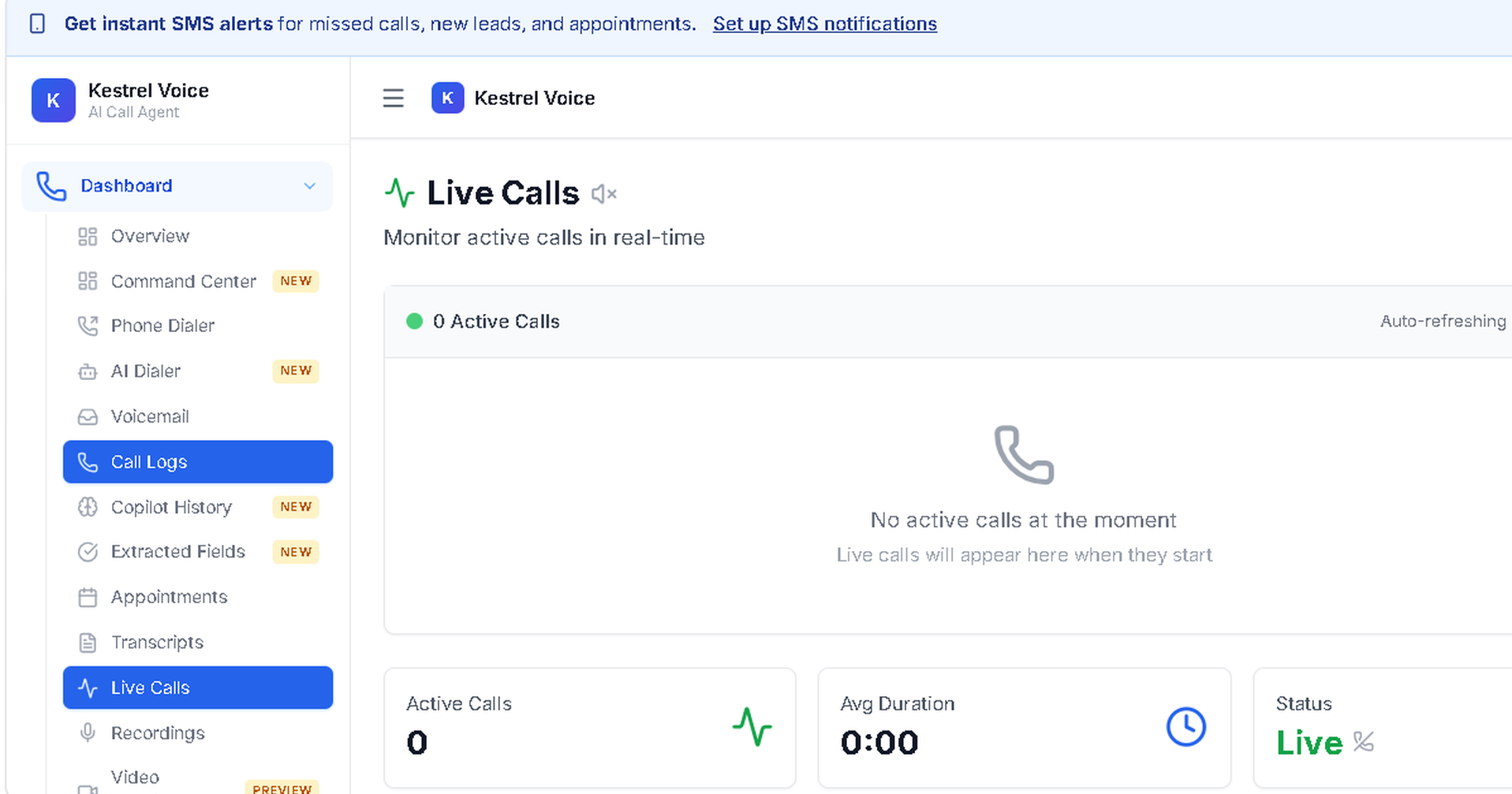 Kestrel Voice - AI Receptionist screenshot 2