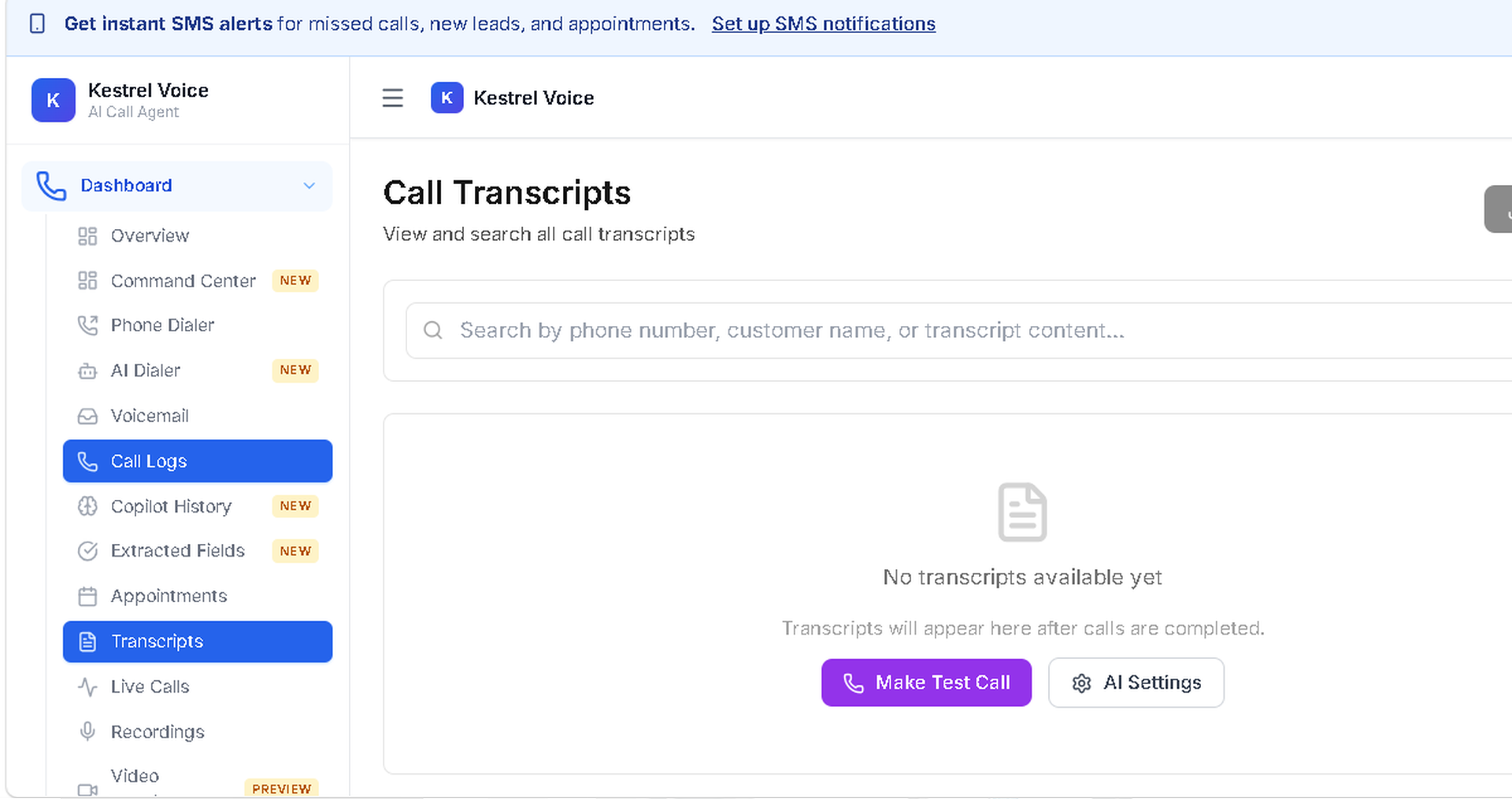 Kestrel Voice - AI Receptionist screenshot 3