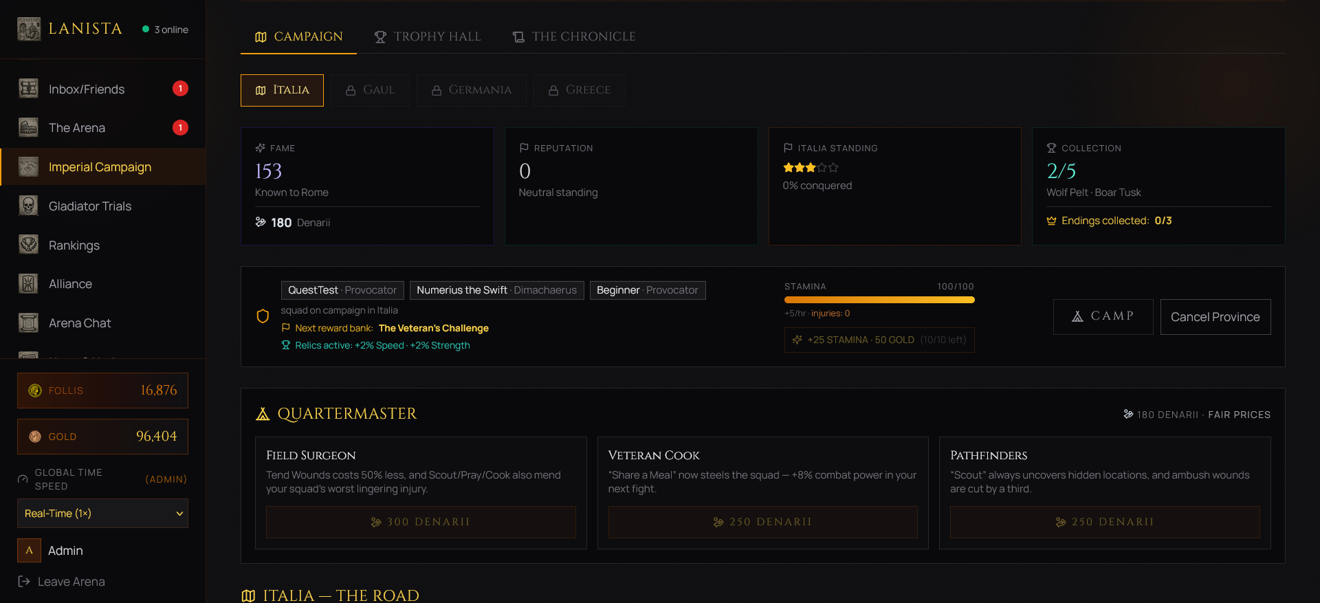 Lanista-Online Gladiator Manager screenshot 1
