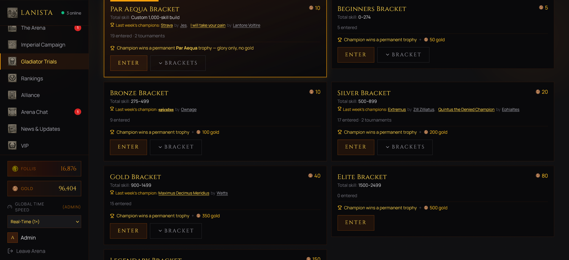 Lanista-Online Gladiator Manager screenshot 2
