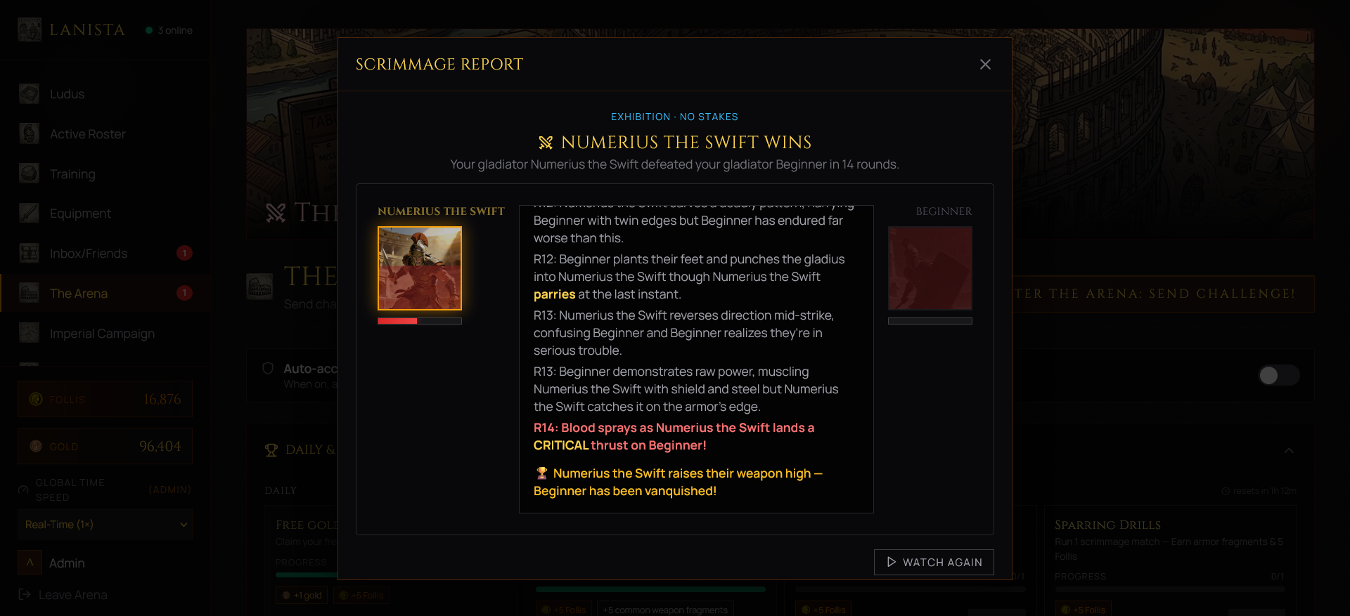 Lanista-Online Gladiator Manager screenshot 3