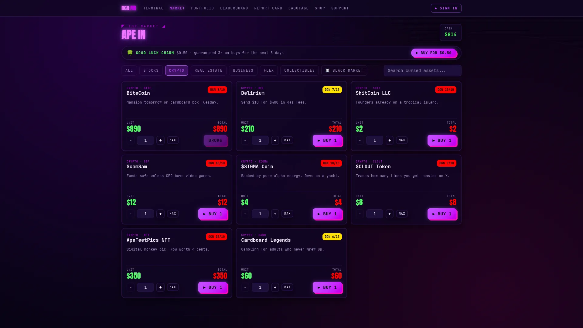 Degenerate Finance screenshot 4