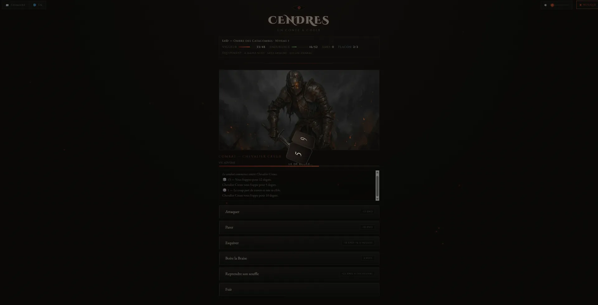 Cendres screenshot 1