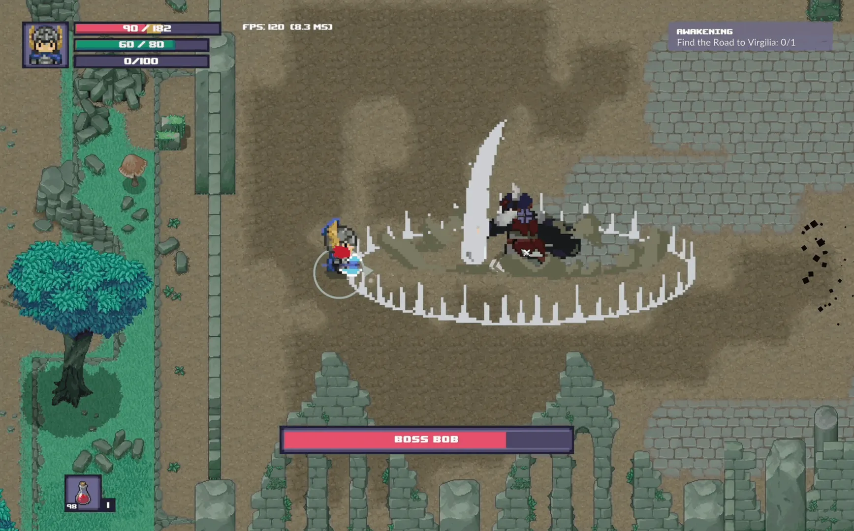 Astoria: Faber Exitii pixel RPG screenshot 1
