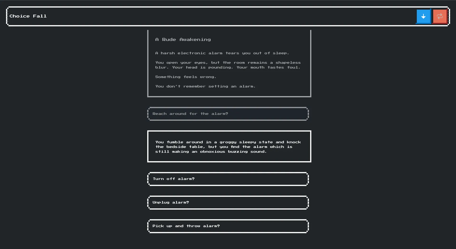 Choice Fall screenshot 1