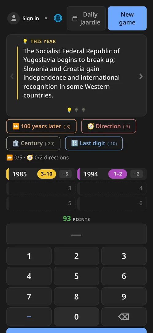 Jaardle - Guess the Year screenshot 1