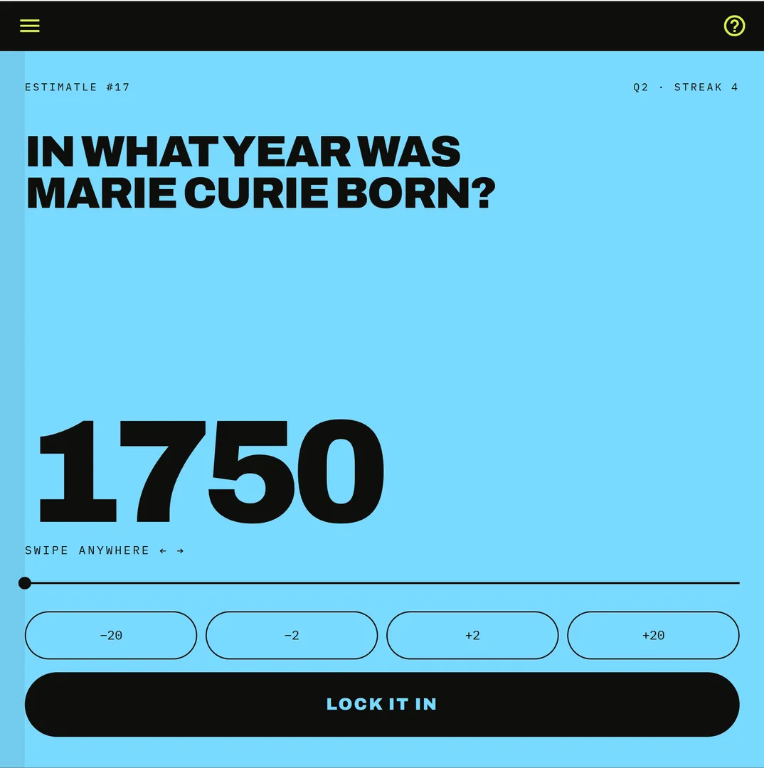 Estimatle screenshot 1