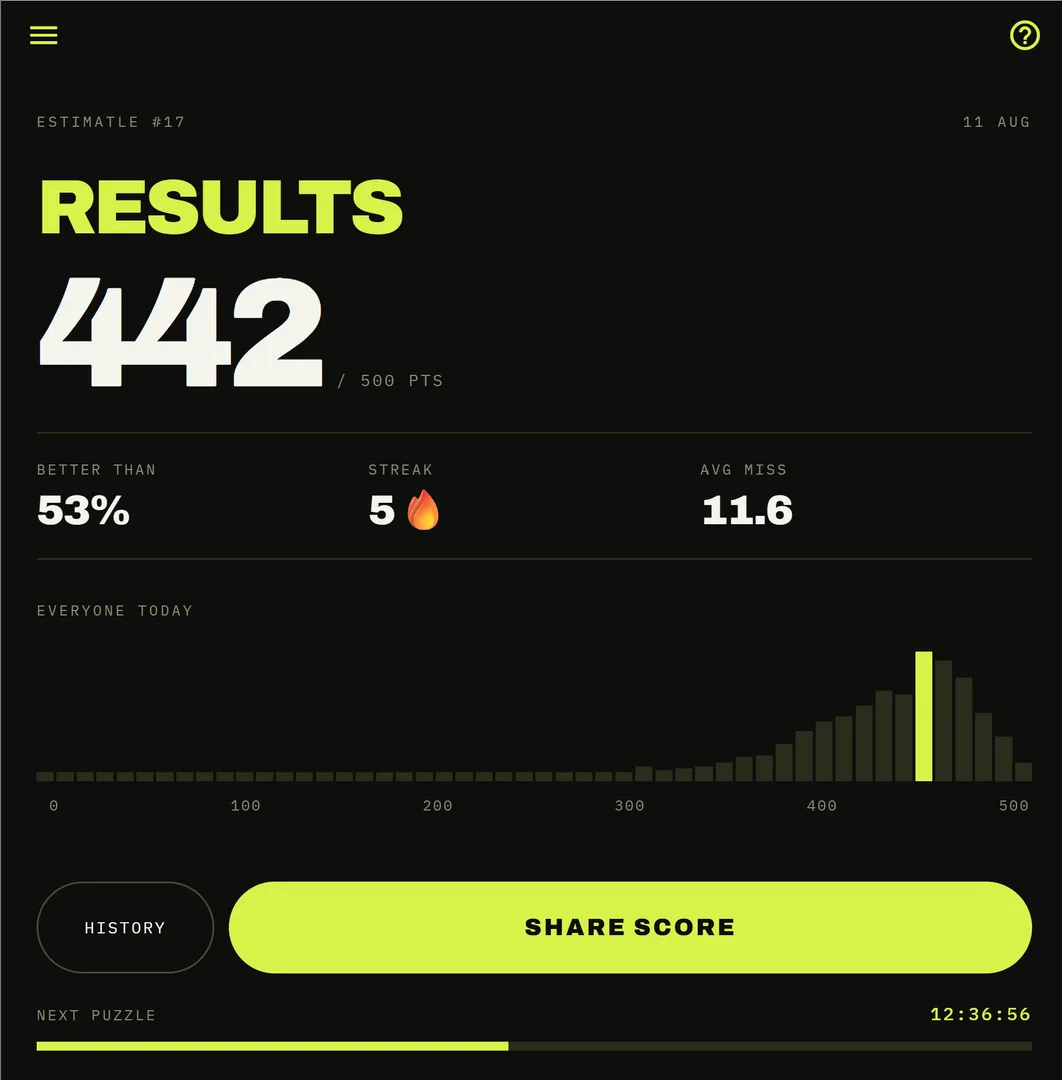 Estimatle screenshot 3