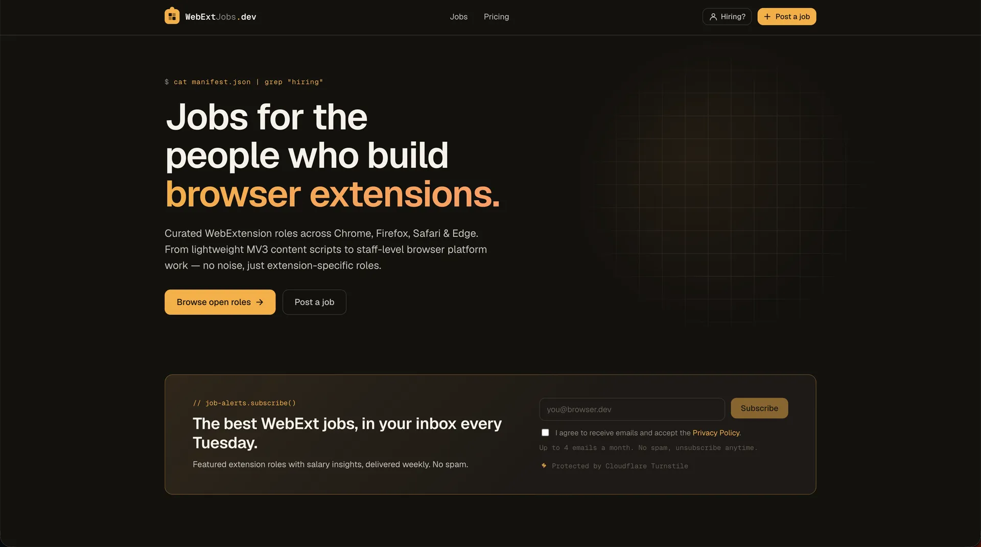 WebExtJobs screenshot 1