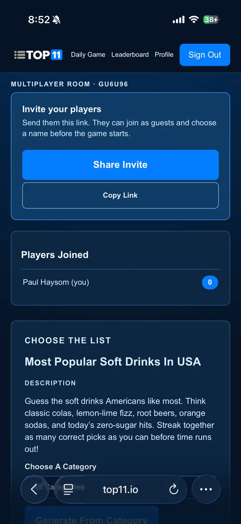 Top 11 - A Popularity Game screenshot 2