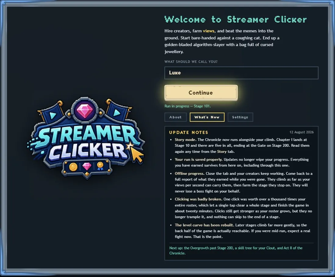 Streamer Clicker screenshot 2