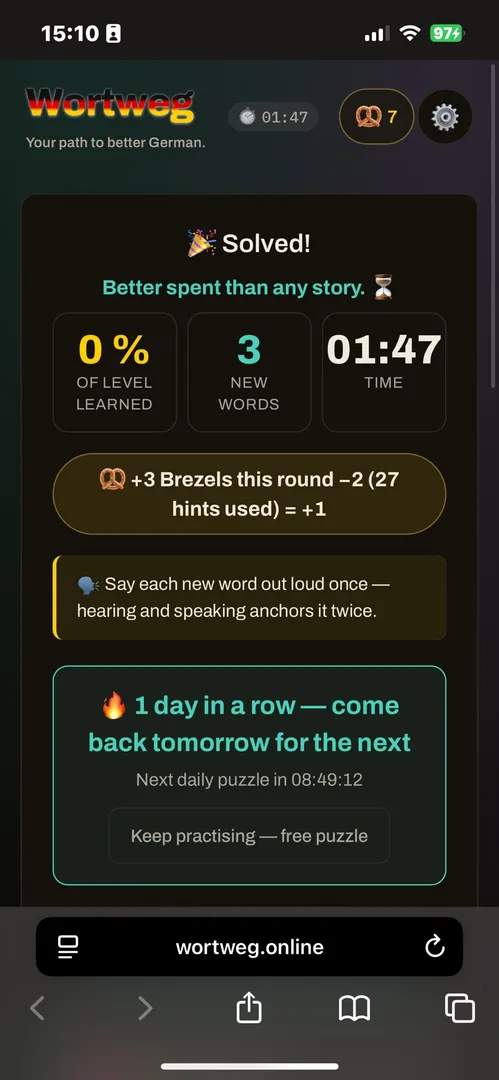 Wortweg screenshot 1