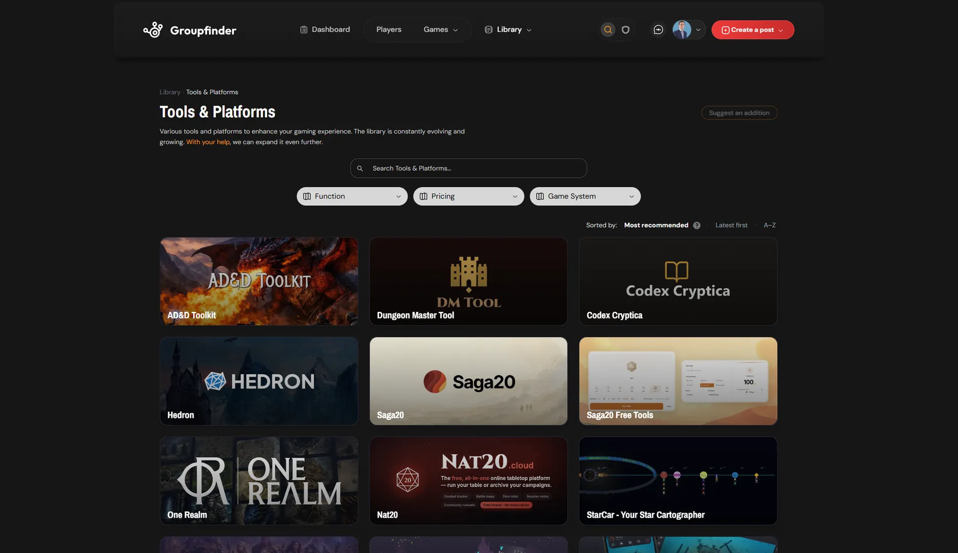 Groupfinder screenshot 2