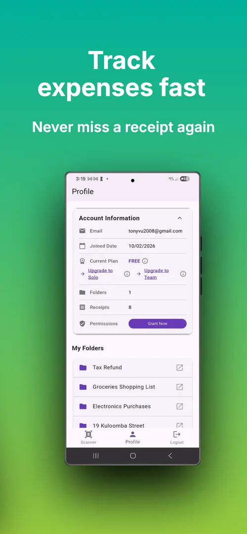 Scan2Sheet - AI Receipt Scanner screenshot 5