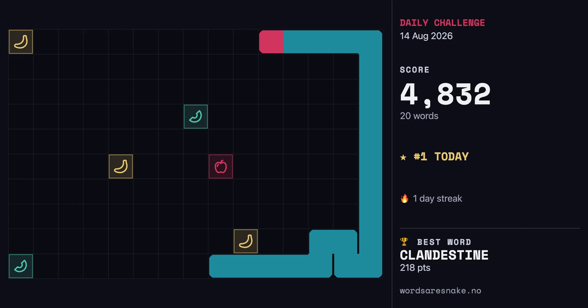 Words Are Snake screenshot 1