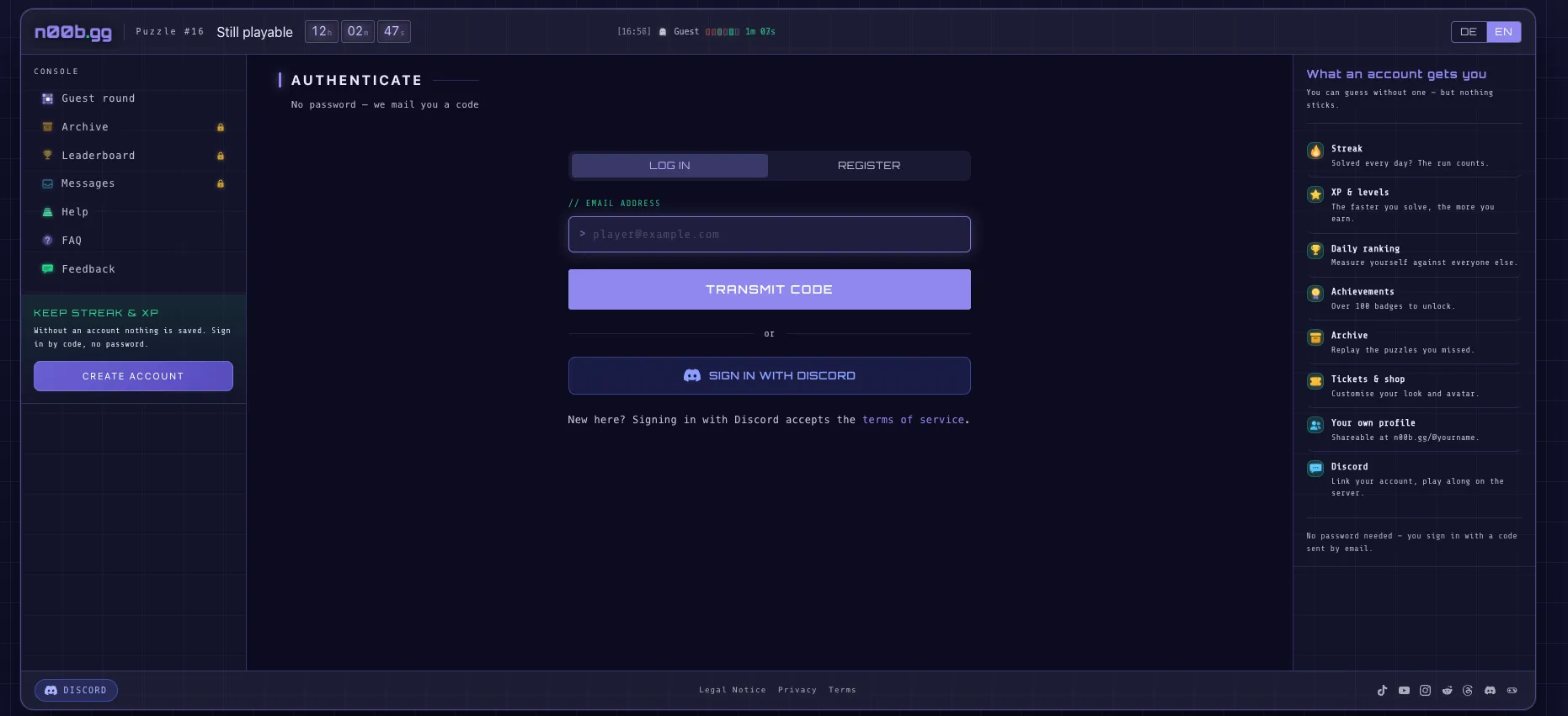 n00bgg - Daily Gaming Challenge screenshot 5