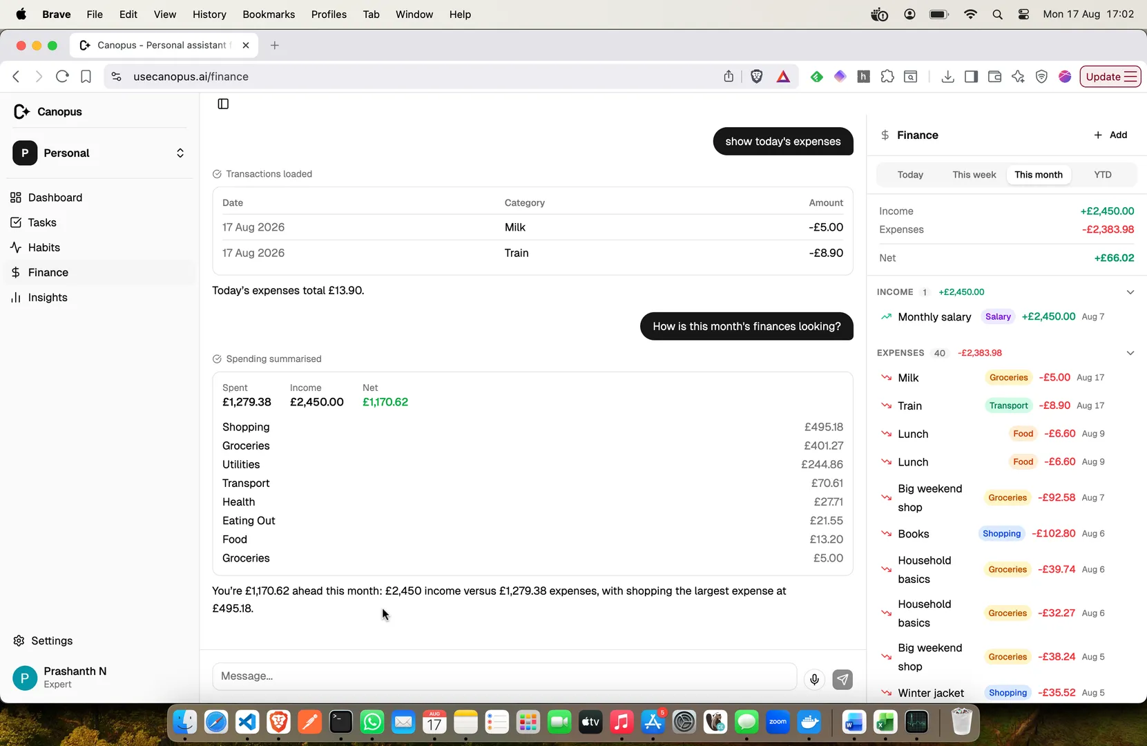 Canopus screenshot 2