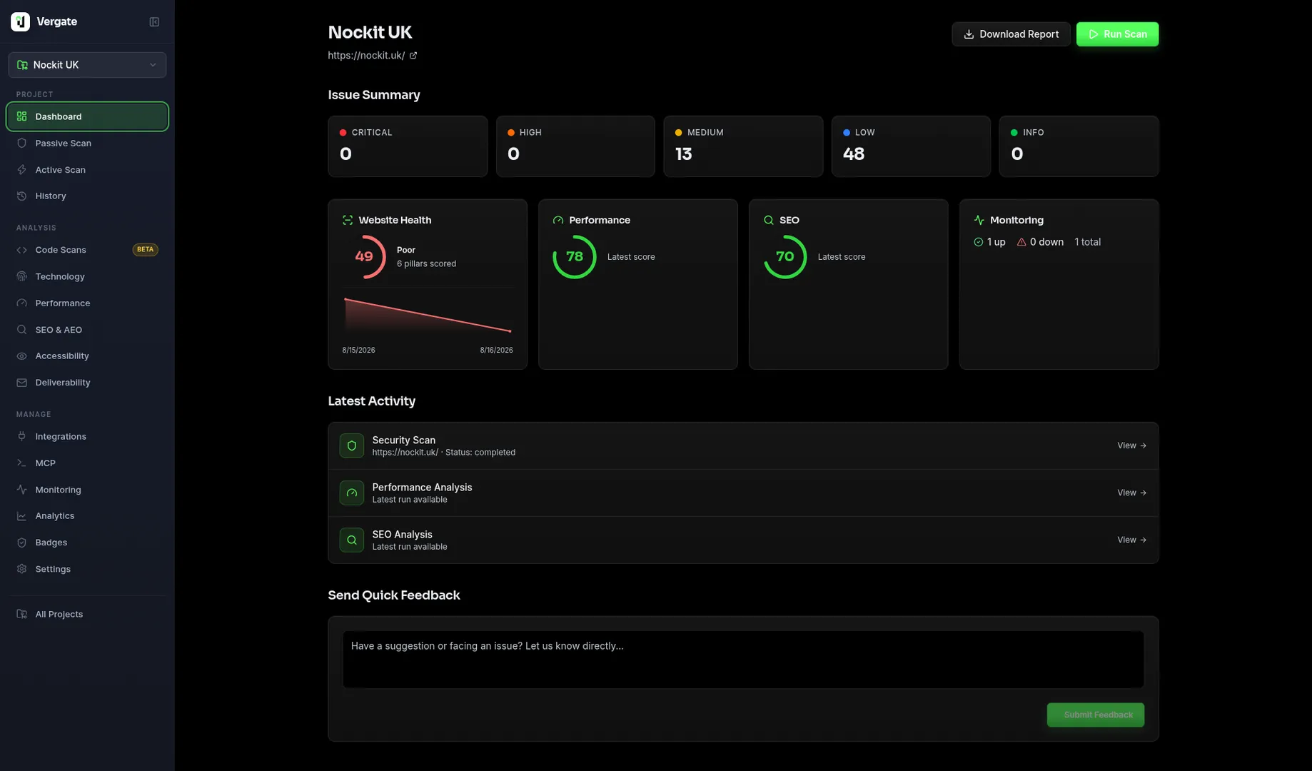 Vergate-dev screenshot 1