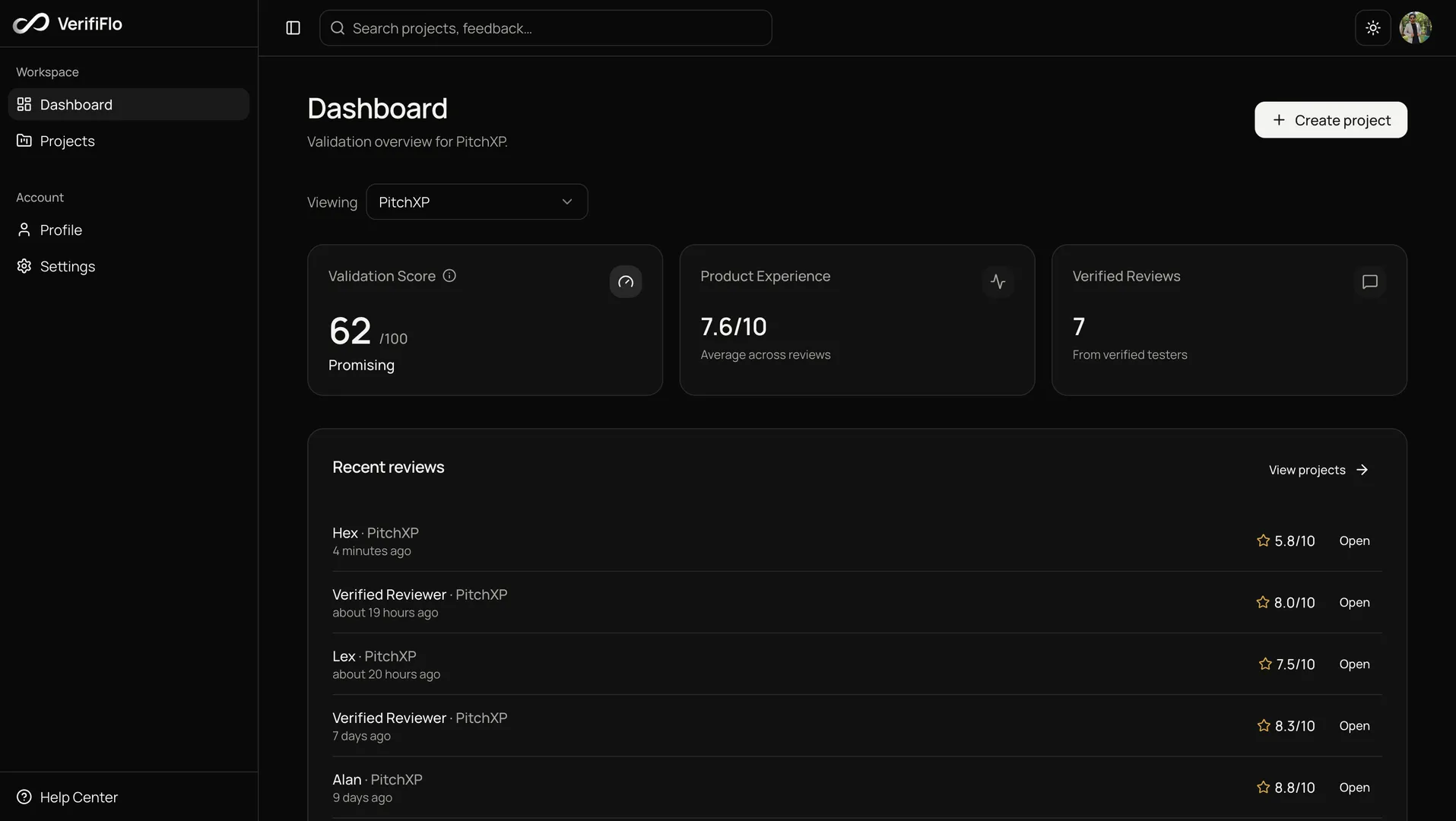 VerifiFlo screenshot 1