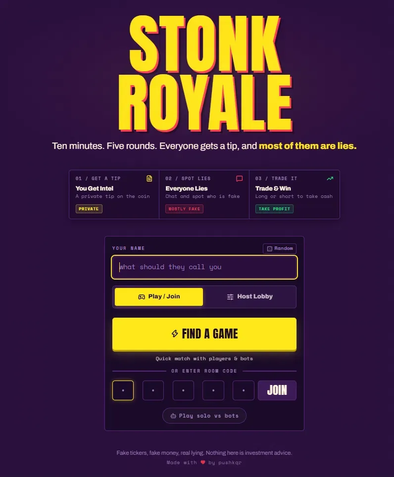 Stonk Royale screenshot 1
