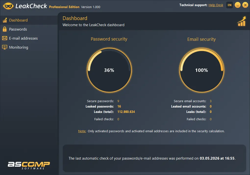 LeakCheck screenshot 1