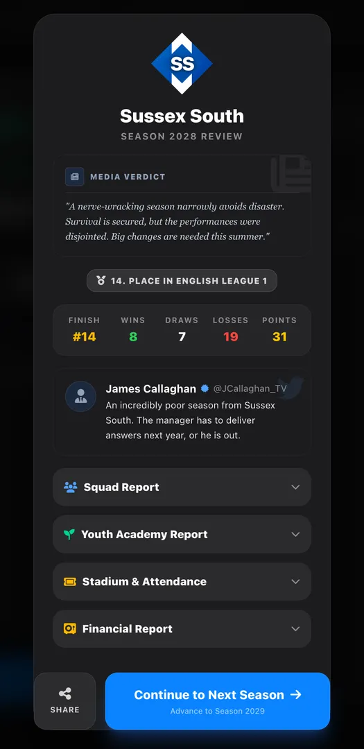 Football Career Simulator screenshot 2