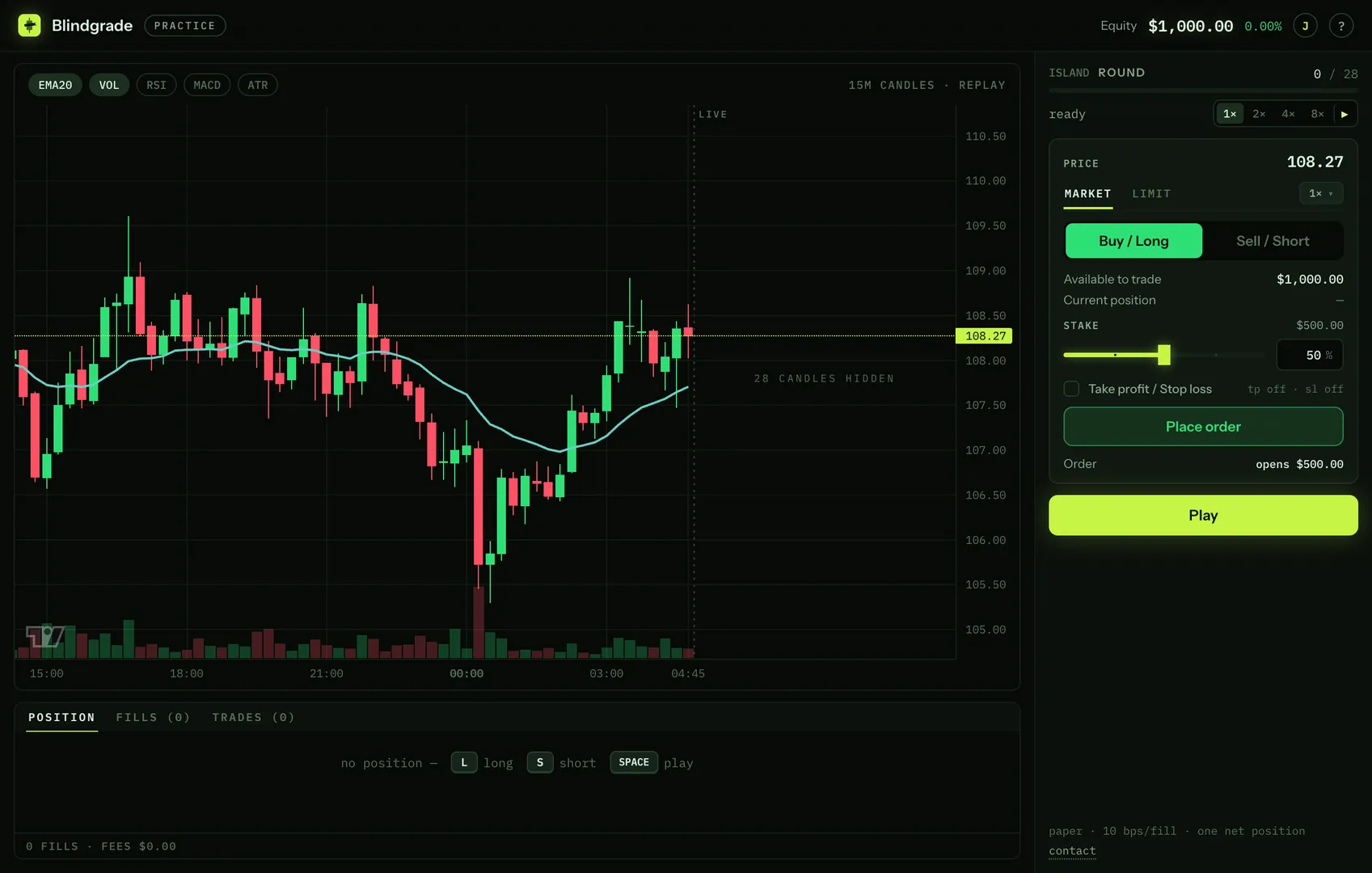 Blindgrade screenshot 1