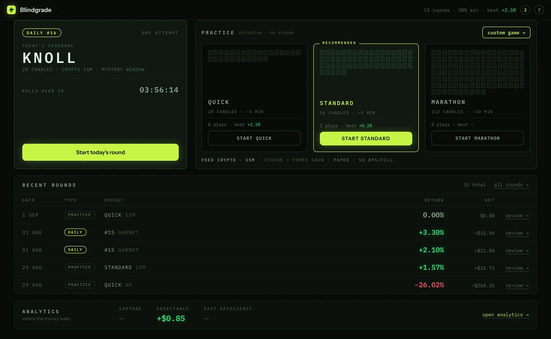 Blindgrade screenshot 2