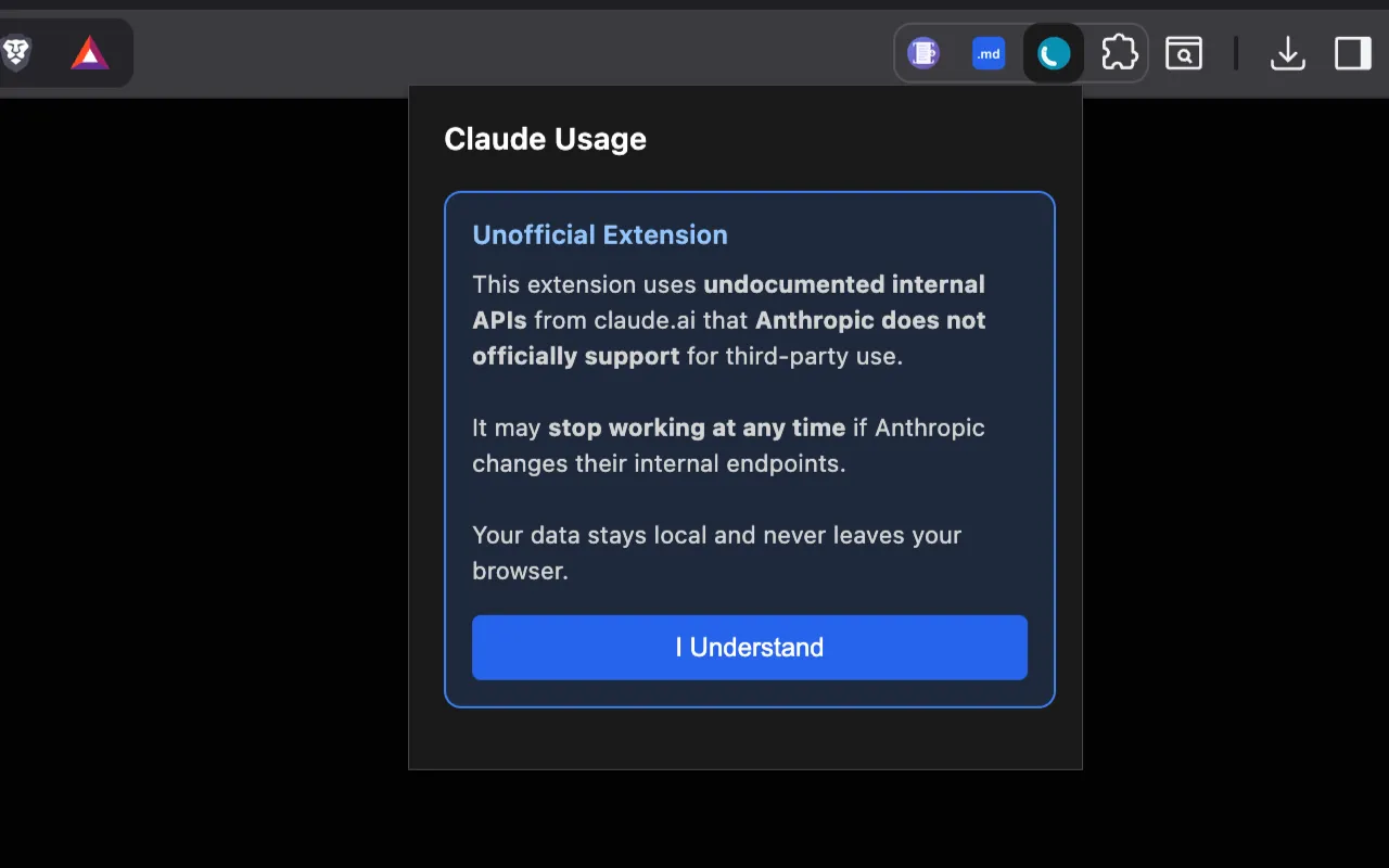 Chrome: claude-usage-monitor screenshot 2