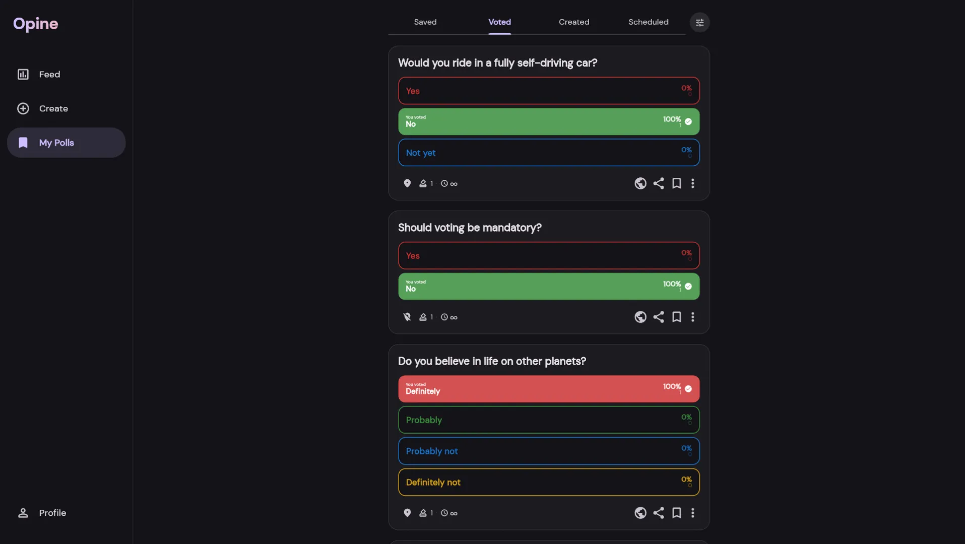 Opine screenshot 5