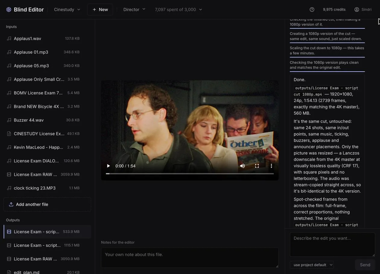 Blind Editor screenshot 1