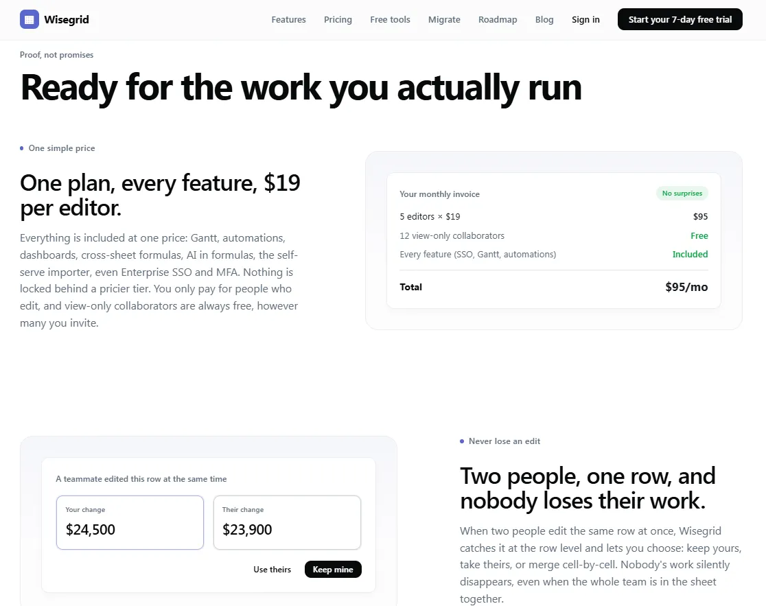 Wisegrid screenshot 1
