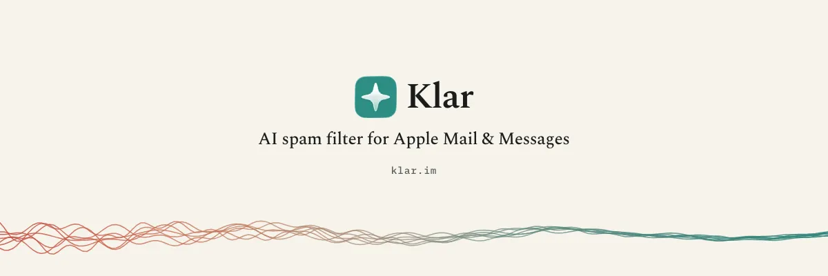 Klar: Spam filter for Apple Mail