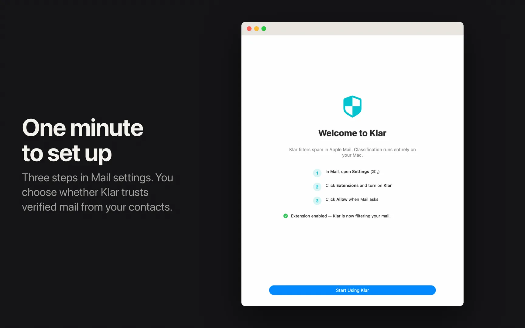 Klar: Spam filter for Apple Mail screenshot 3