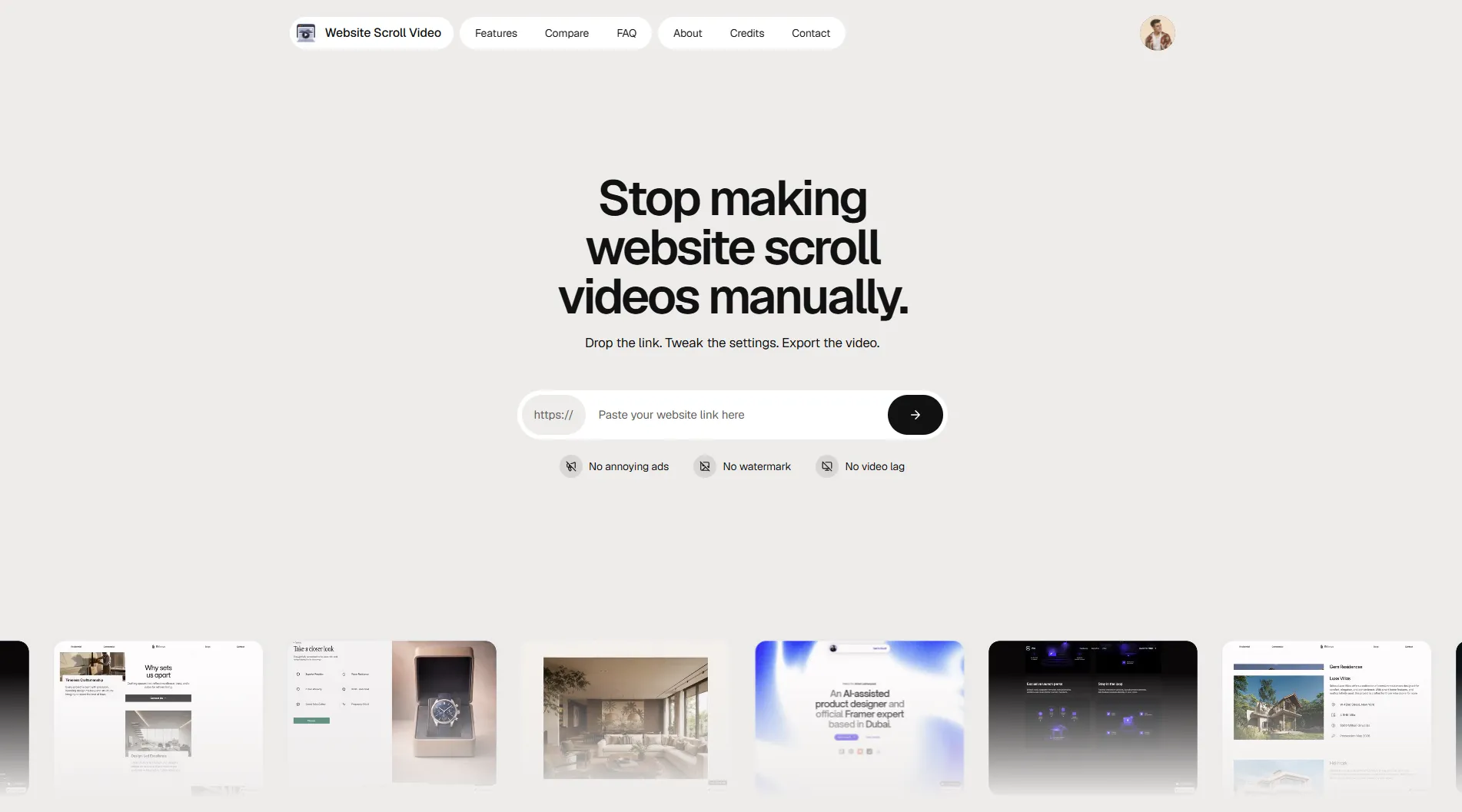 Website Scroll Video screenshot 1