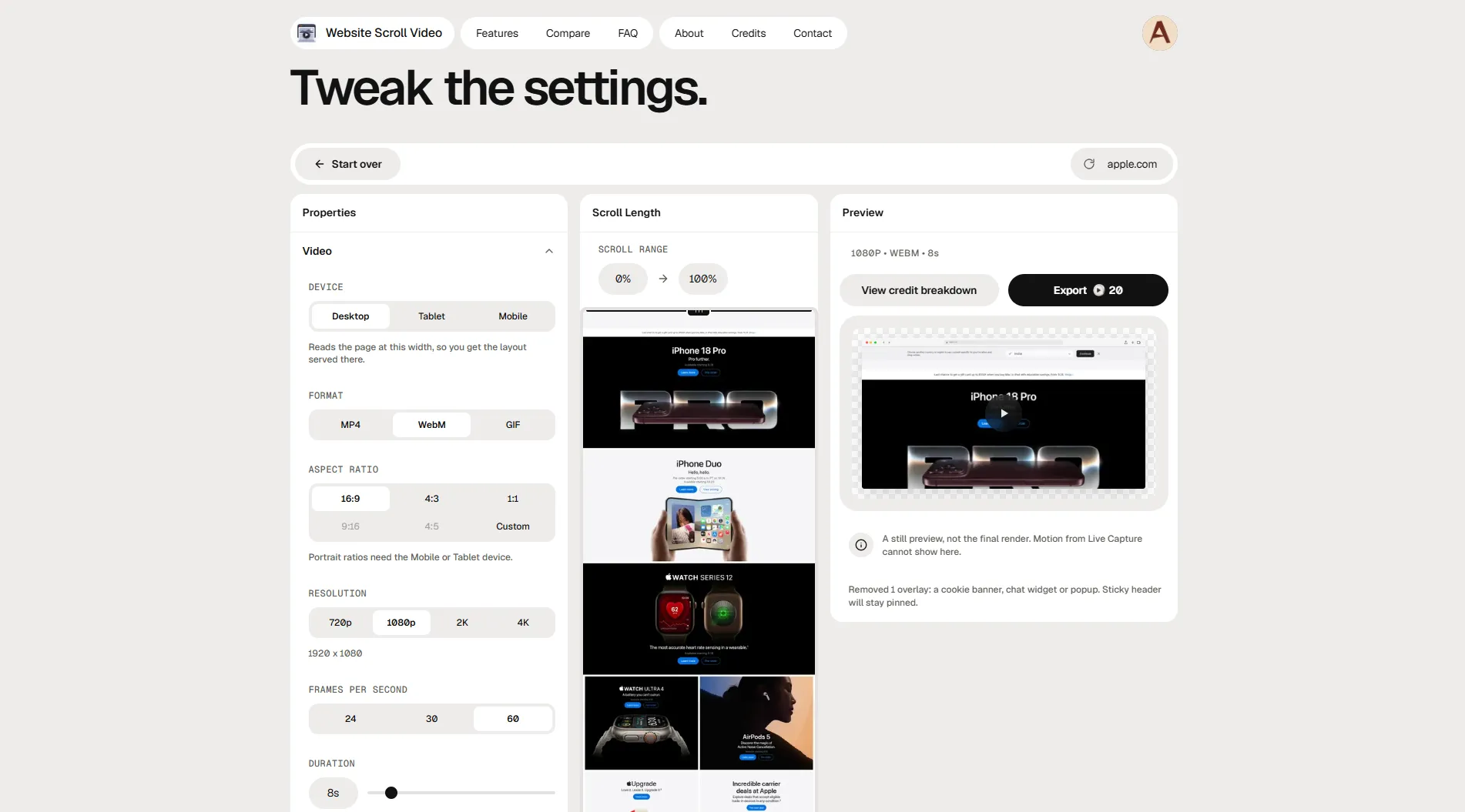 Website Scroll Video screenshot 2