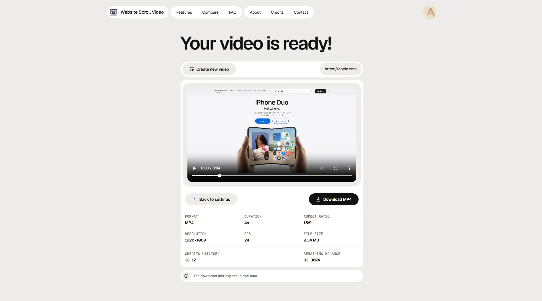 Website Scroll Video screenshot 3