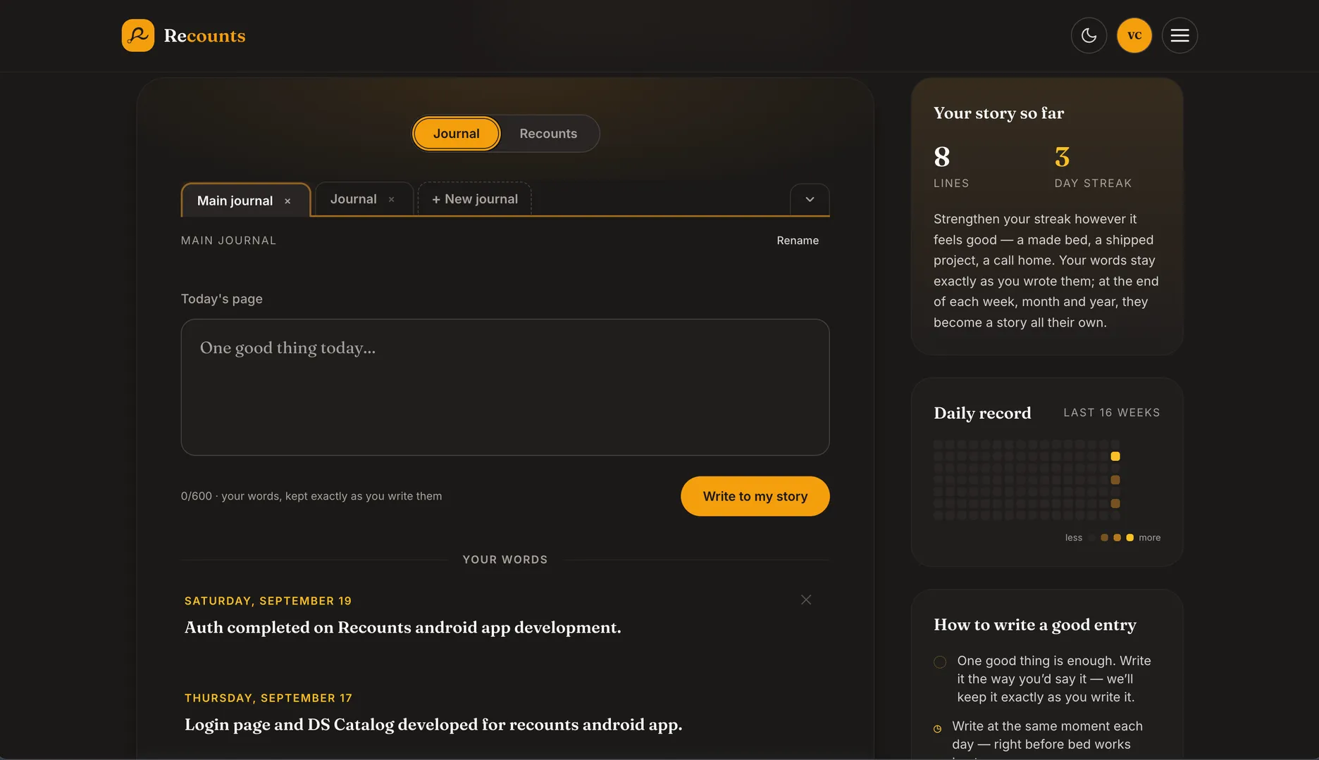 Recounts screenshot 1