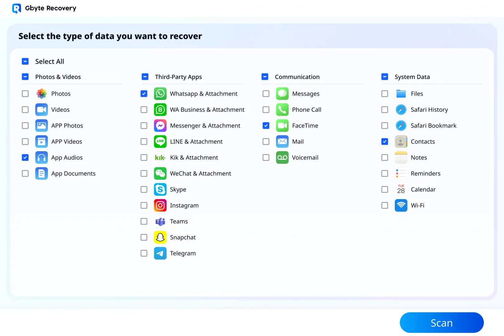 Gbyte Recovery screenshot 1