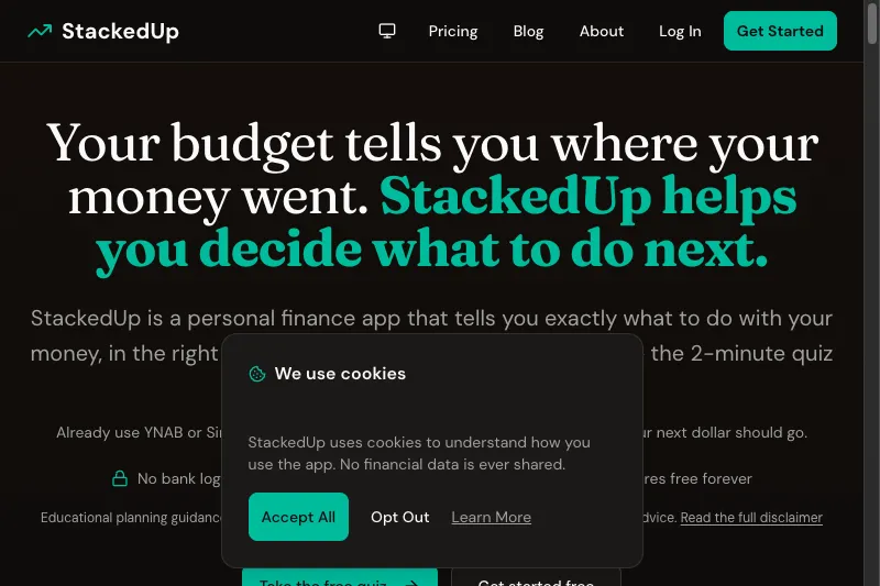 StackedUp Finance screenshot 1