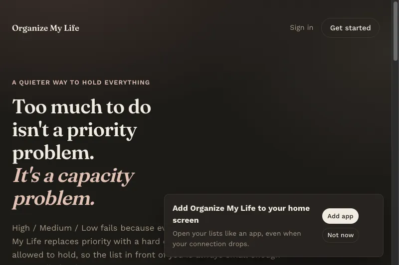 Organize My Life screenshot 2