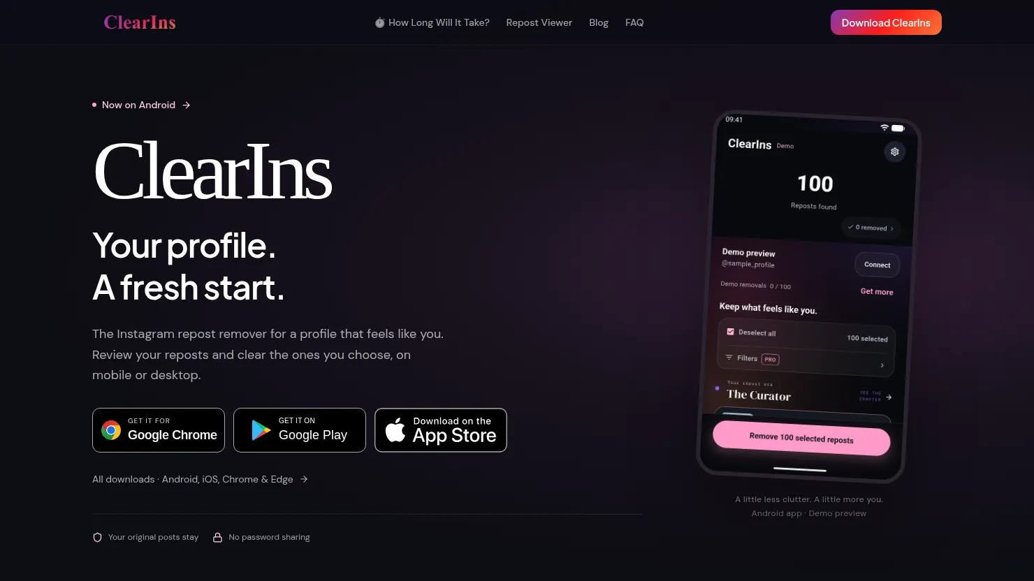 ClearIns screenshot 1