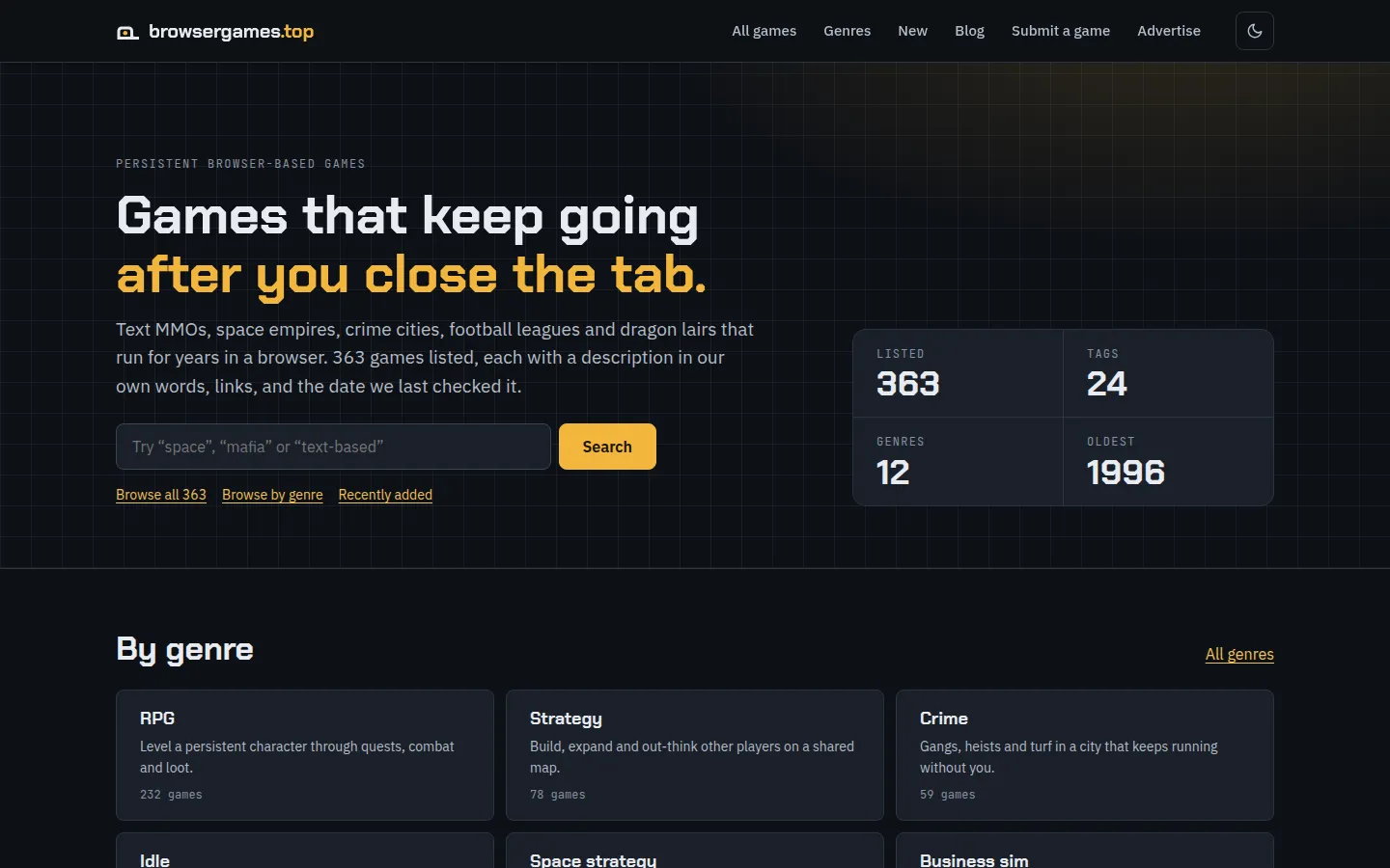browsergames top screenshot 1