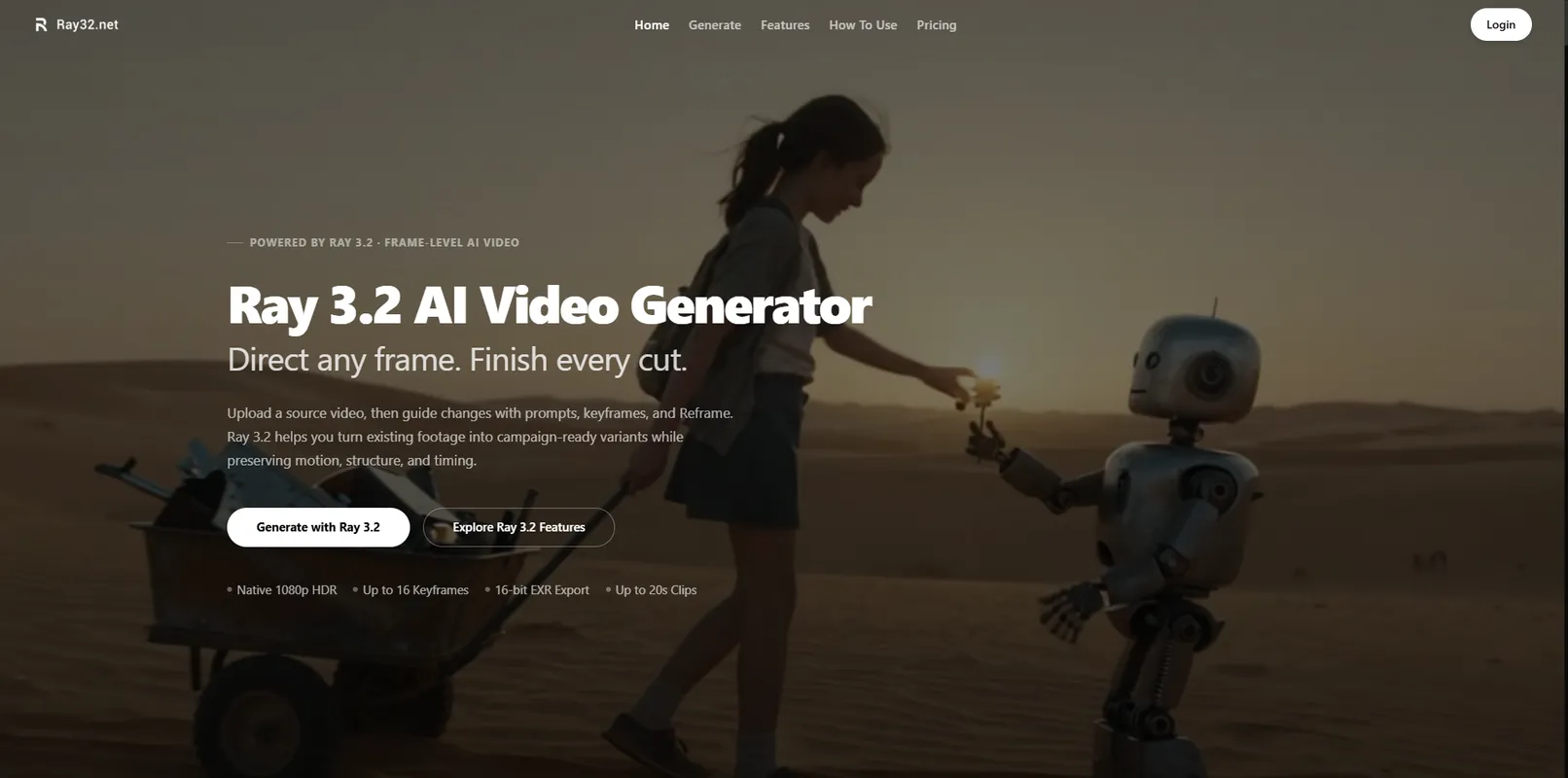 Ray 32 AI Video Generator