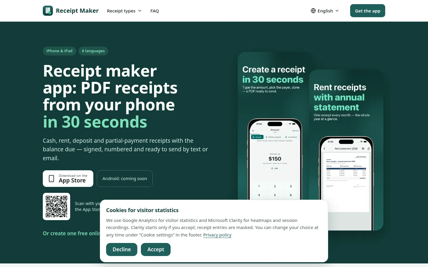 Receipt Maker screenshot 1