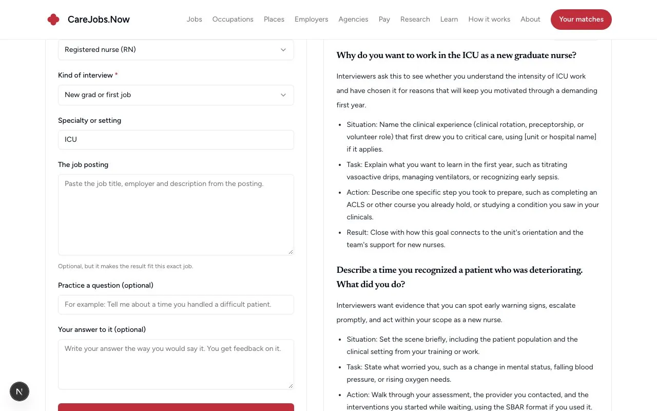 CareJobs Interview Coach screenshot 1