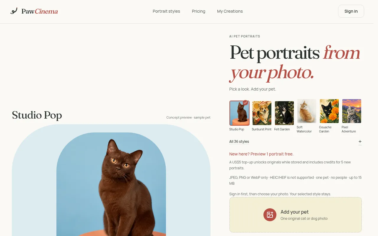 PawCinema screenshot 1