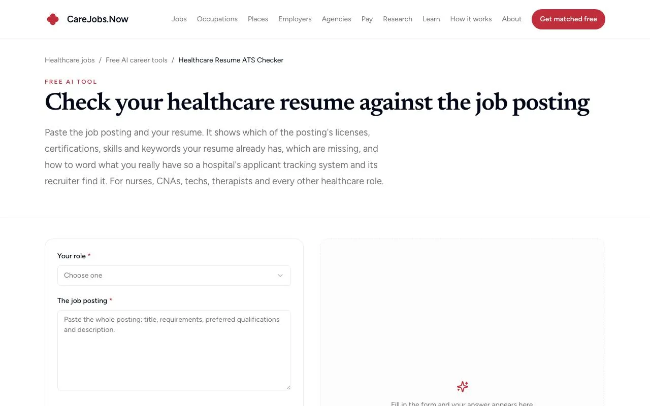 Healthcare Resume ATS Checker
